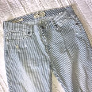 Lucky Brand Brooke Capri, Striped Skinny Jean